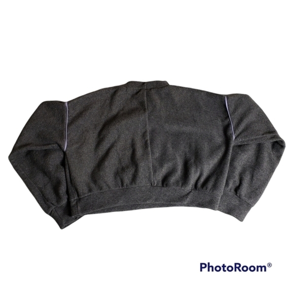 Missguided Cropped Grey Sweatshirt Women’s Size 4 - Picture 2 of 7